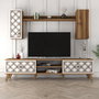 Hanah Home Unidad de TV Class S - Nogal y Blanco
